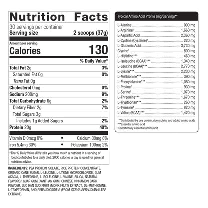 Metagenics Perfect Protein Pea & Rice - Featuring OptiProtein, a Balanced Combination of Proprietary Pea and Rice Protein with Added BCAAs, Vanilla Flavor | 30 Servings