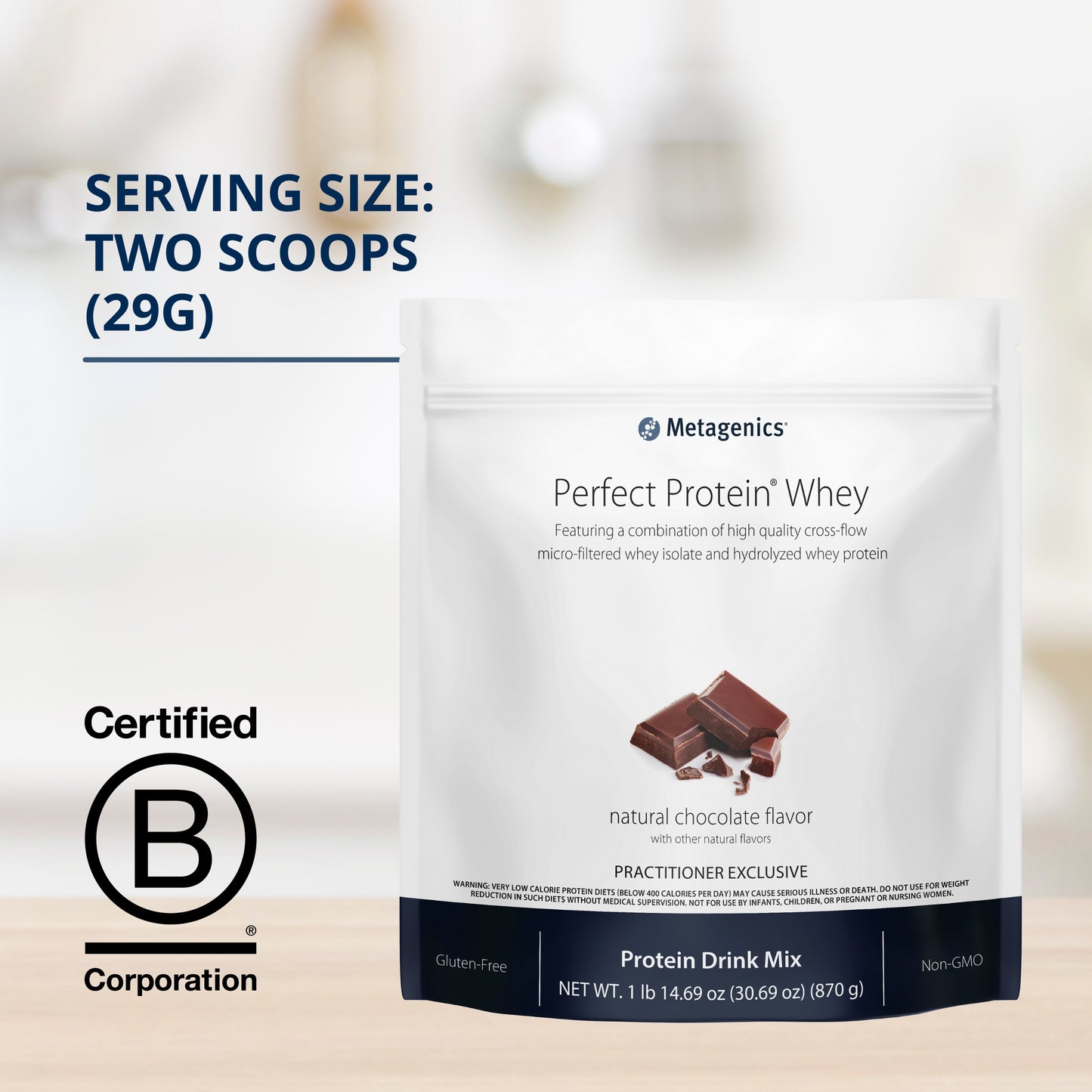 Metagenics Perfect Protein Whey ‚Äì Cross-Flow Micro-Filtered Whey Isolate & Hydrolyzed Whey Protein | 30 Servings (Chocolate, 30 Servings)
