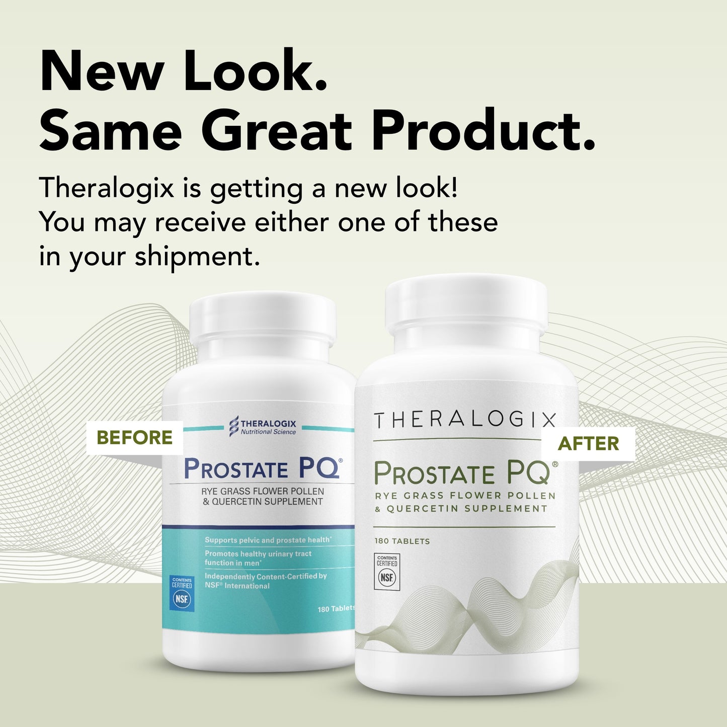 Theralogix Prostate PQ - Rye Grass Pollen Extract & Quercetin Supplement - 90-Day Supply - Antioxidant Support for Prostate & Pelvic Health & Urinary Tract Function* - NSF Certified - 180 Tablets