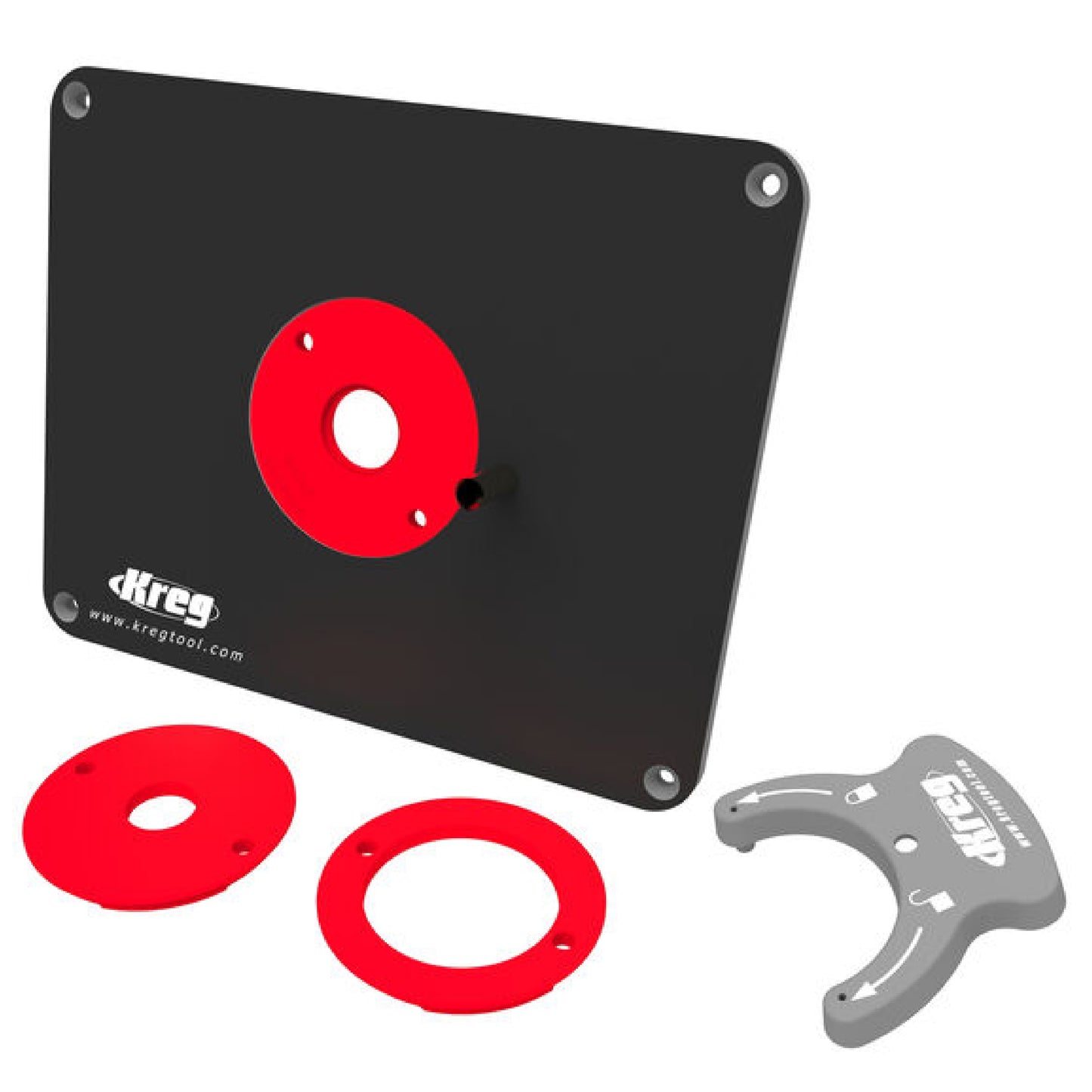 Kreg PRS4034 Precision Router Table Insert Plate w/Level-Loc Rings - Compatible with Triton