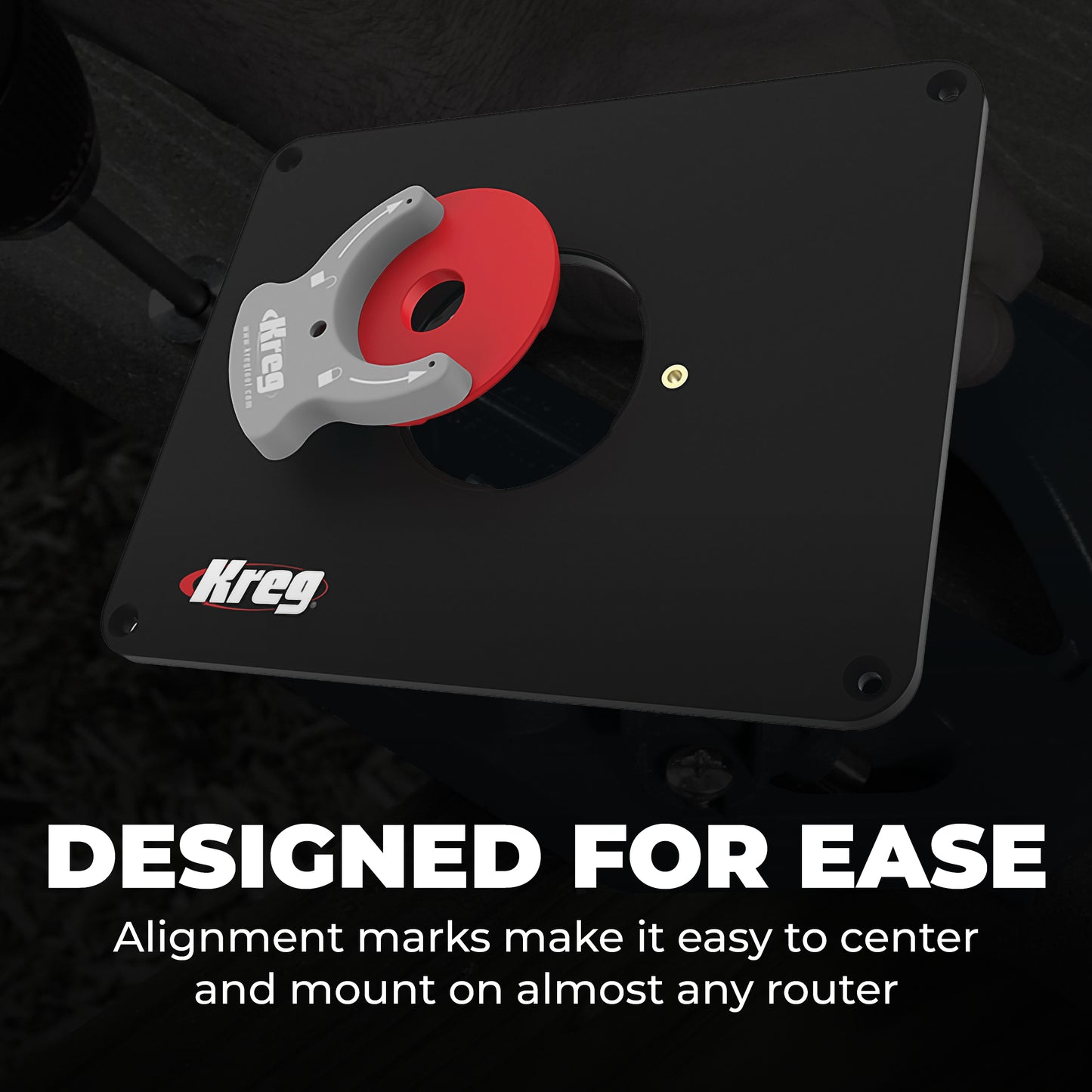 Kreg PRS4034 Precision Router Table Insert Plate w/Level-Loc Rings - Compatible with Triton