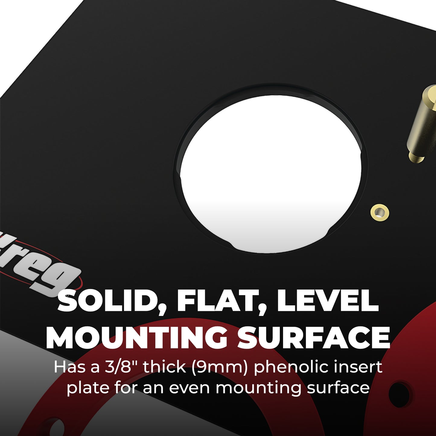 Kreg PRS4038 Precision Router Table Insert Plate w/Level-Loc Rings - Undrilled