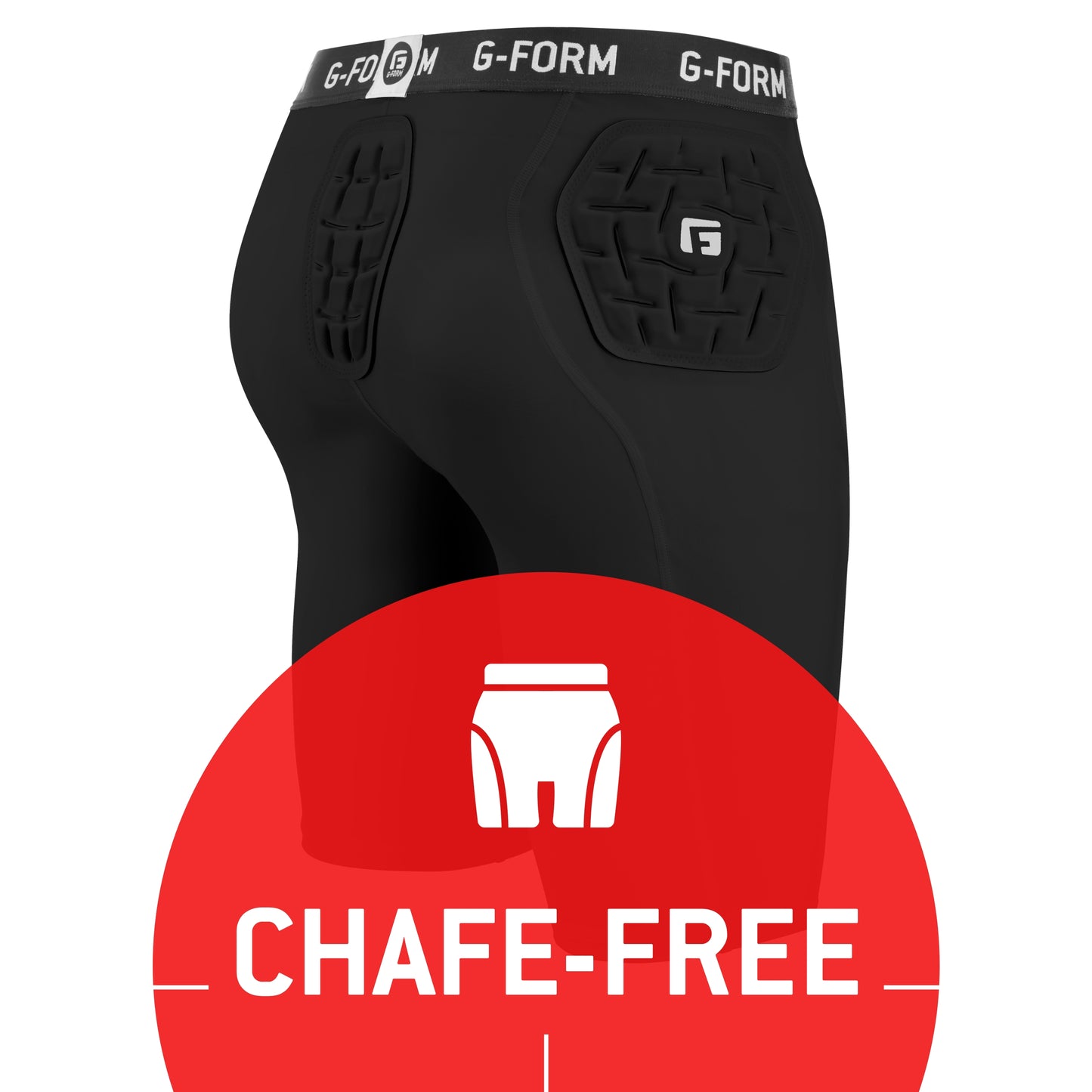 G-Form Men's Team Baselayer Short Liner - Men's Athletic Compression Shorts - Black, Adult Large