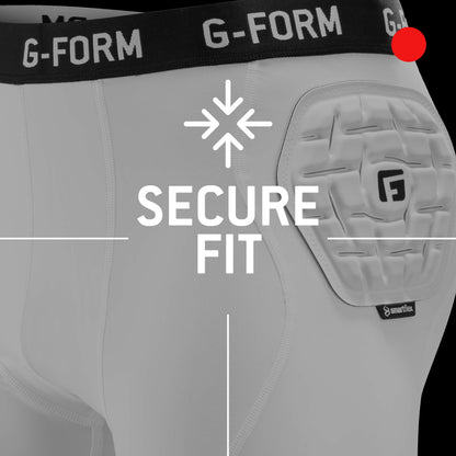 G-Form Men's Team Baselayer Short Liner - Men's Athletic Compression Shorts - White, Adult Small