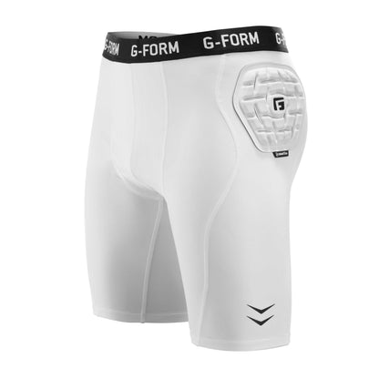 G-Form Men's Team Baselayer Short Liner - Men's Athletic Compression Shorts - White, Adult Medium
