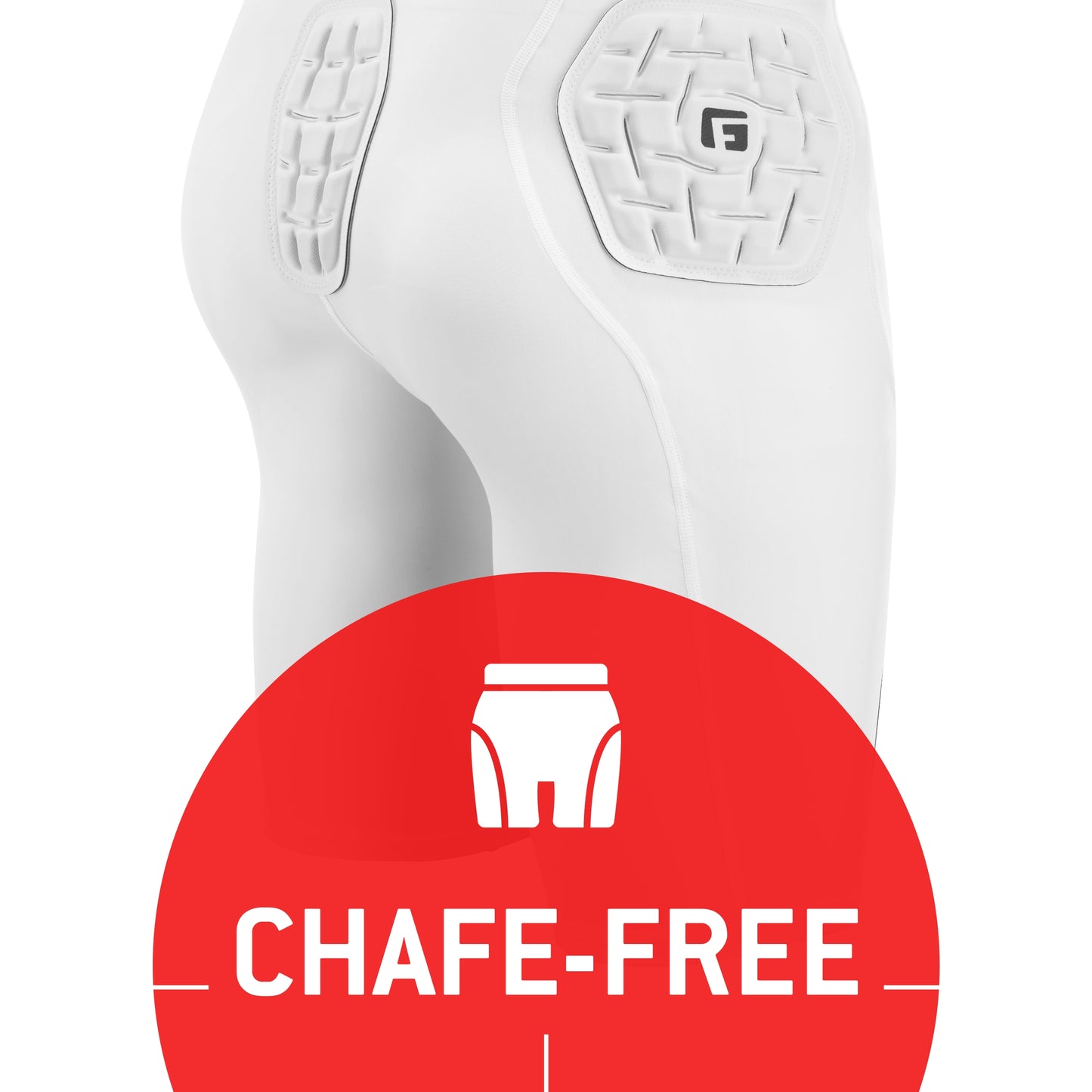G-Form Men's Team Baselayer Short Liner - Men's Athletic Compression Shorts - White, Adult Medium