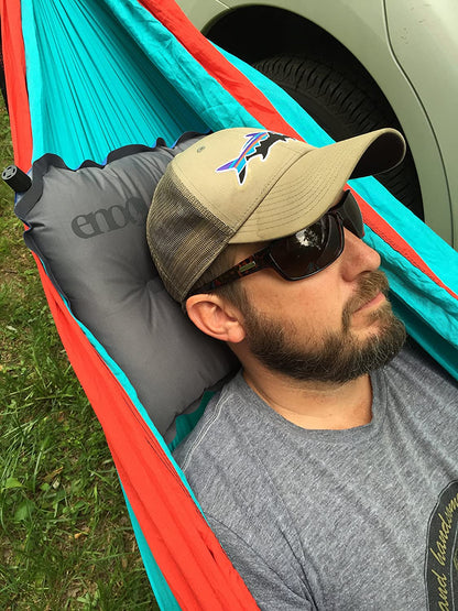 ENO, Eagles Nest Outfitters SingleNest Lightweight Camping Hammock, Seafoam/Navy