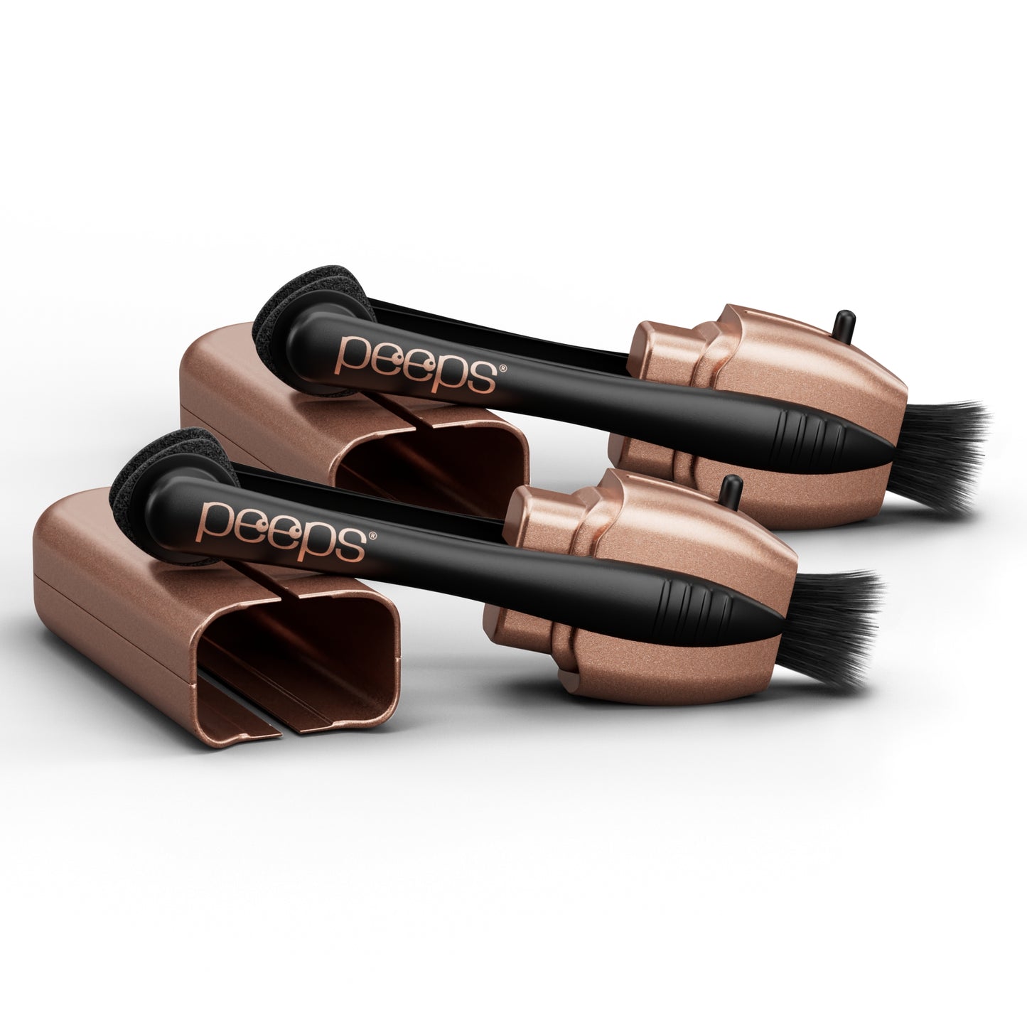 CarbonKlean Peeps Eyeglass Lens Cleaner - Efficient and Durable Carbon Microfiber Technology - Exclusively Used by NASA - 500 Uses (Rose Gold, 2 Pack)