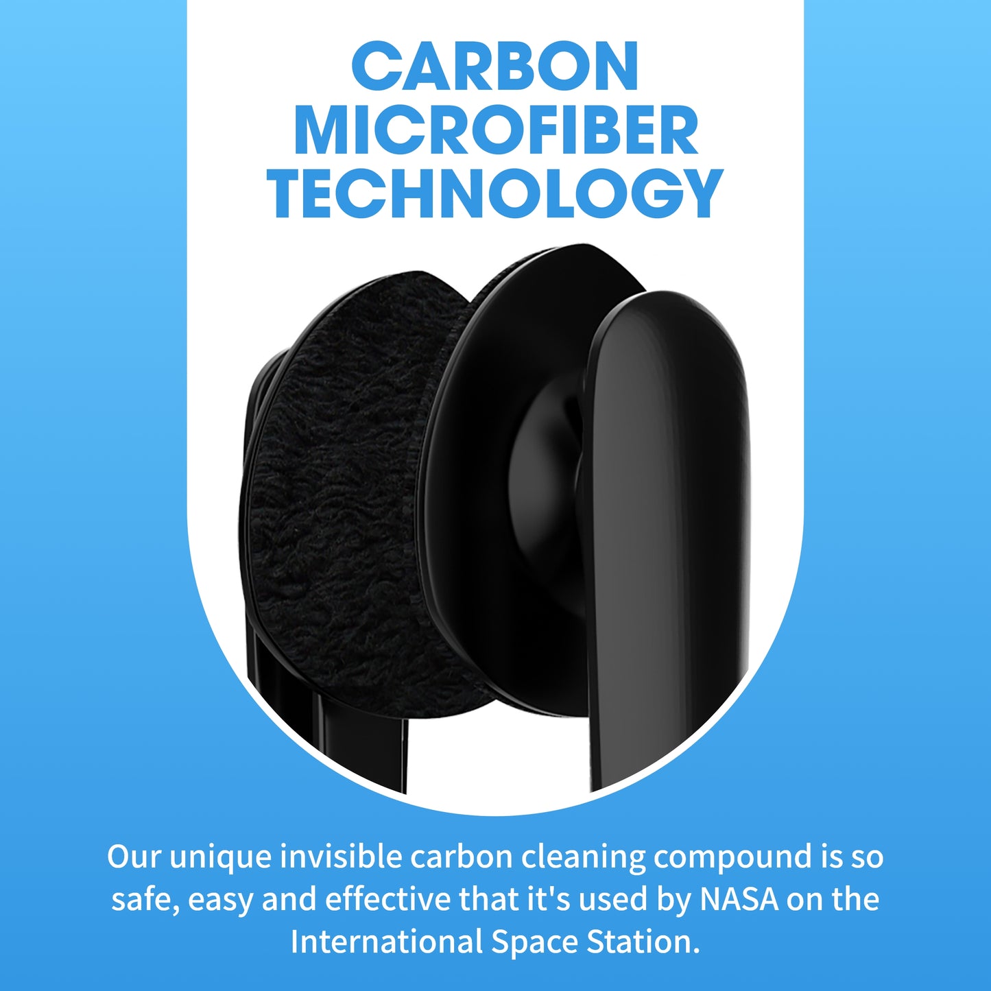CarbonKlean Peeps Eyeglass Lens Cleaner - Efficient and Durable Carbon Microfiber Technology - Exclusively Used by NASA - 500 Uses, Soft Touch Black (2 Pack)