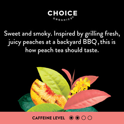 Choice Organics - Organic Picnic Peach Tea (6 Pack) - Rainforest Alliance - Contains Caffeine - 96 Organic Black Tea Bags