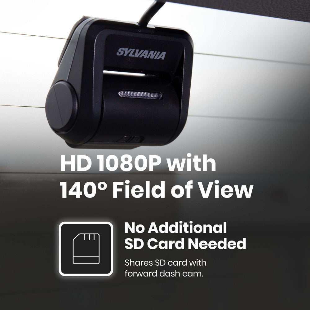 SYLVANIA - Roadsight Rear Dash Camera - 140 Degree Wide Angle, HD 1080p, Adhesive Mount, Works with Roadsight Pro and Stealth, Rear Camera, Interior Camera, Taxi, Truck