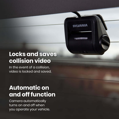 SYLVANIA - Roadsight Rear Dash Camera - 140 Degree Wide Angle, HD 1080p, Adhesive Mount, Works with Roadsight Pro and Stealth, Rear Camera, Interior Camera, Taxi, Truck