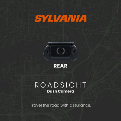 SYLVANIA - Roadsight Rear Dash Camera - 140 Degree Wide Angle, HD 1080p, Adhesive Mount, Works with Roadsight Pro and Stealth, Rear Camera, Interior Camera, Taxi, Truck