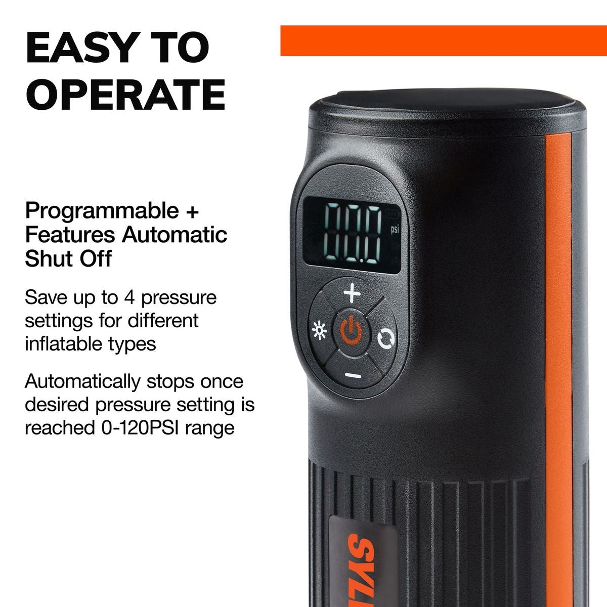 SYLVANIA - Handheld Rechargeable Tire Inflator