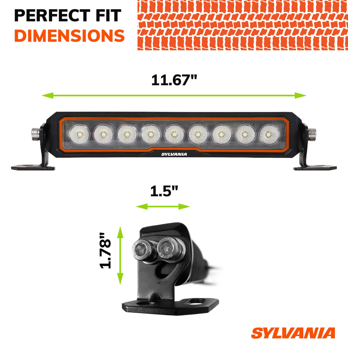 SYLVANIA Rugged 10 Inch Flood LED Light Bar | Lifetime Limited Warranty | Flood Light 3600 Raw Lumens, Quality Off Road Driving Work Light, Truck, Tractor, Boat, ATV, UTV, SUV, 4x4 (1 PC)