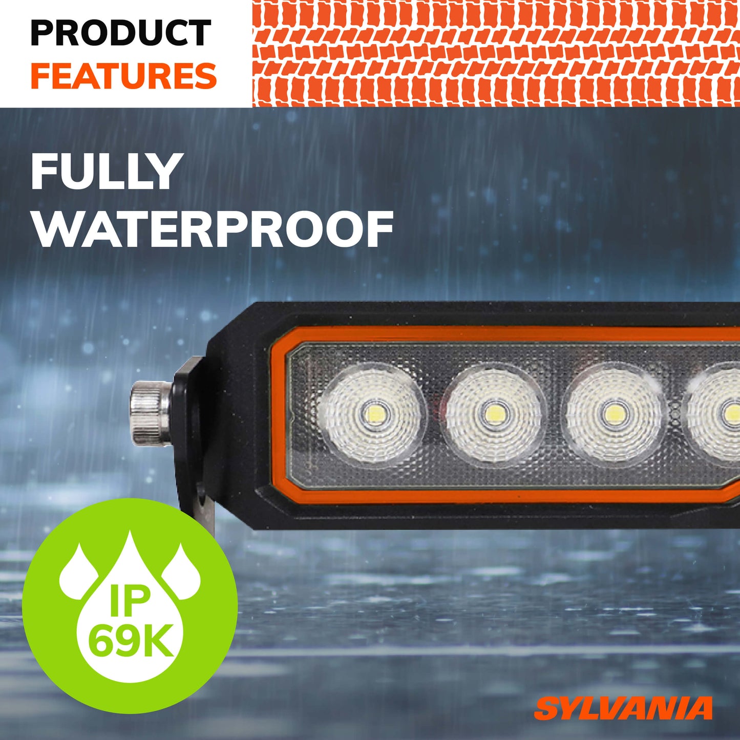 SYLVANIA Rugged 10 Inch Flood LED Light Bar | Lifetime Limited Warranty | Flood Light 3600 Raw Lumens, Quality Off Road Driving Work Light, Truck, Tractor, Boat, ATV, UTV, SUV, 4x4 (1 PC)