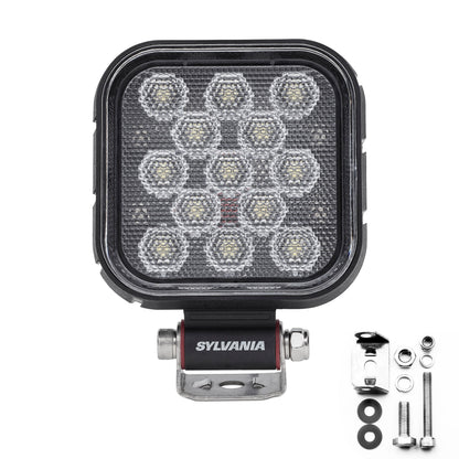 SYLVANIA - Rugged 4 Inch Cube LED Light Pod - Lifetime Limited Warranty - Flood Light 2100 Raw Lumens, Best Quality Off Road Driving Work Light, Truck, Car, Boat, ATV, UTV, SUV, 4x4 (1 PC)
