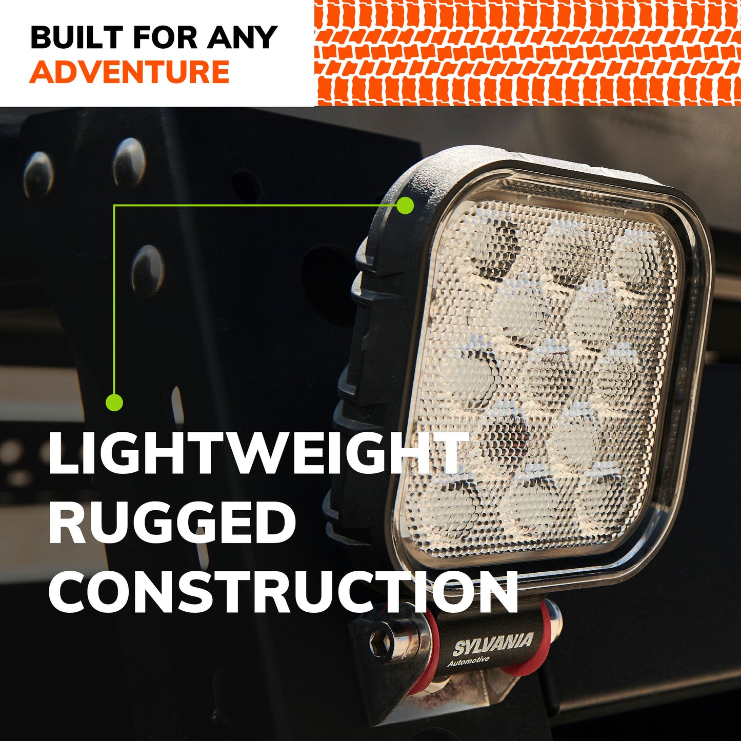 SYLVANIA - Rugged 4 Inch Cube LED Light Pod - Lifetime Limited Warranty - Flood Light 2100 Raw Lumens, Best Quality Off Road Driving Work Light, Truck, Car, Boat, ATV, UTV, SUV, 4x4 (1 PC)