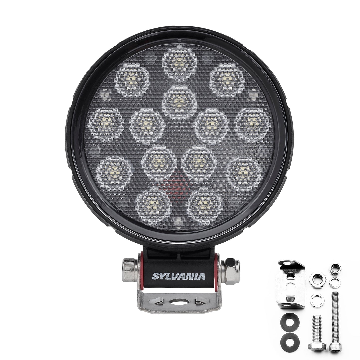 SYLVANIA - Rugged 4 Inch Round LED Light Pod - Lifetime Limited Warranty - Flood Light 2100 Raw Lumens, Off Road Driving Work Light, Truck, Car, Boat, ATV, UTV, SUV, 4x4 (1 PC)