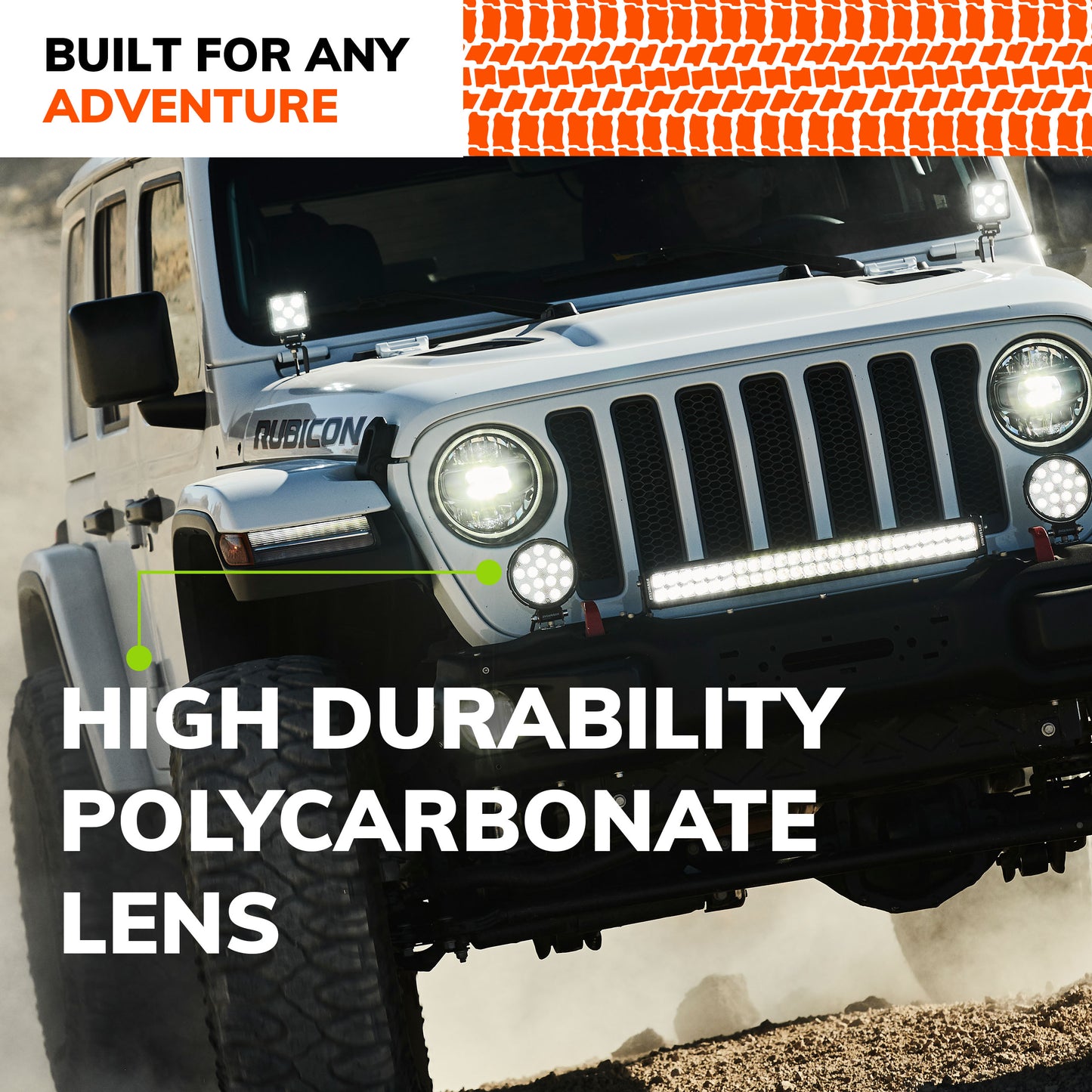 SYLVANIA - Rugged 4 Inch Round LED Light Pod - Lifetime Limited Warranty - Flood Light 2100 Raw Lumens, Off Road Driving Work Light, Truck, Car, Boat, ATV, UTV, SUV, 4x4 (1 PC)