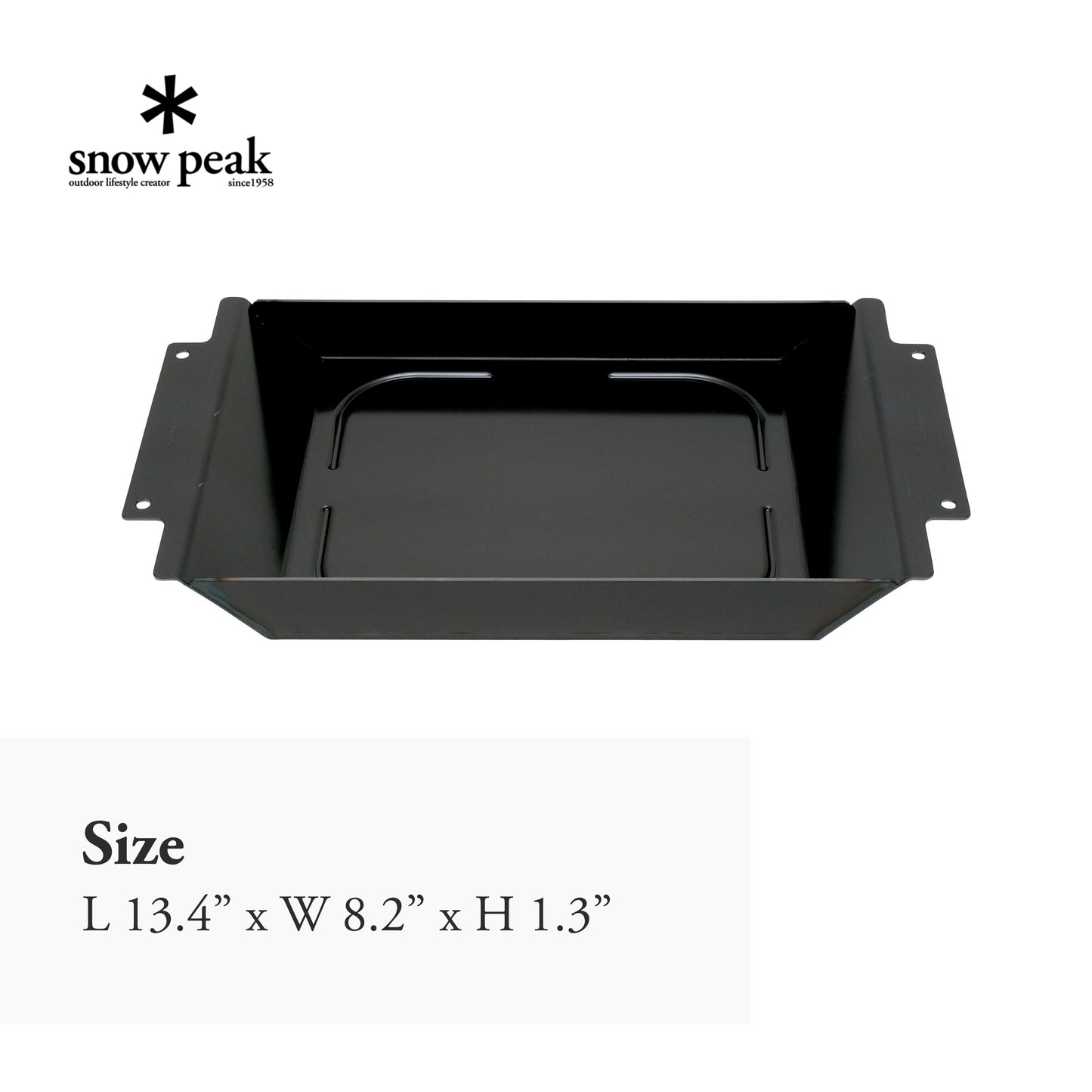 Snow Peak Grill Plate Half Deep Depth - Durable & Light Cookware - Camping - Iron - 3.52 lbs