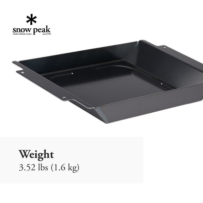 Snow Peak Grill Plate Half Deep Depth - Durable & Light Cookware - Camping - Iron - 3.52 lbs