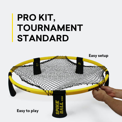 Spikeball Pro Kit (Tournament Edition) - Includes Upgraded Stronger Playing Net, New Balls Designed to Add Spin, Portable Ball Pump Gauge, Backpack - As Seen on Shark Tank TV