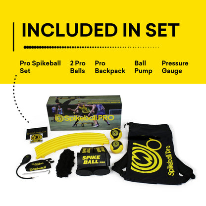 Spikeball Pro Kit (Tournament Edition) - Includes Upgraded Stronger Playing Net, New Balls Designed to Add Spin, Portable Ball Pump Gauge, Backpack - As Seen on Shark Tank TV