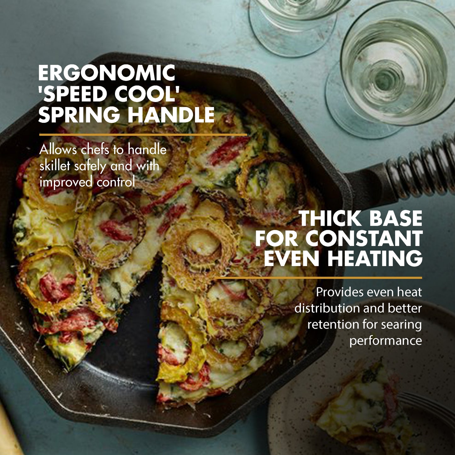 FINEX 10" Cast Iron Skillet, Modern Heirloom, Handcrafted in The USA, Pre-Seasoned with Organic Flaxseed Oil