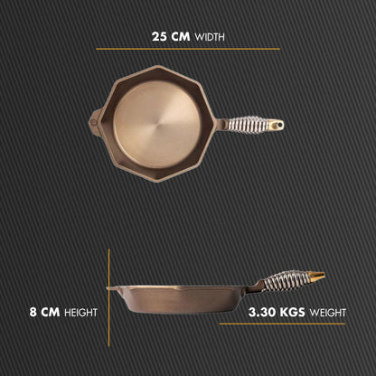 FINEX 10" Cast Iron Skillet, Modern Heirloom, Handcrafted in The USA, Pre-Seasoned with Organic Flaxseed Oil