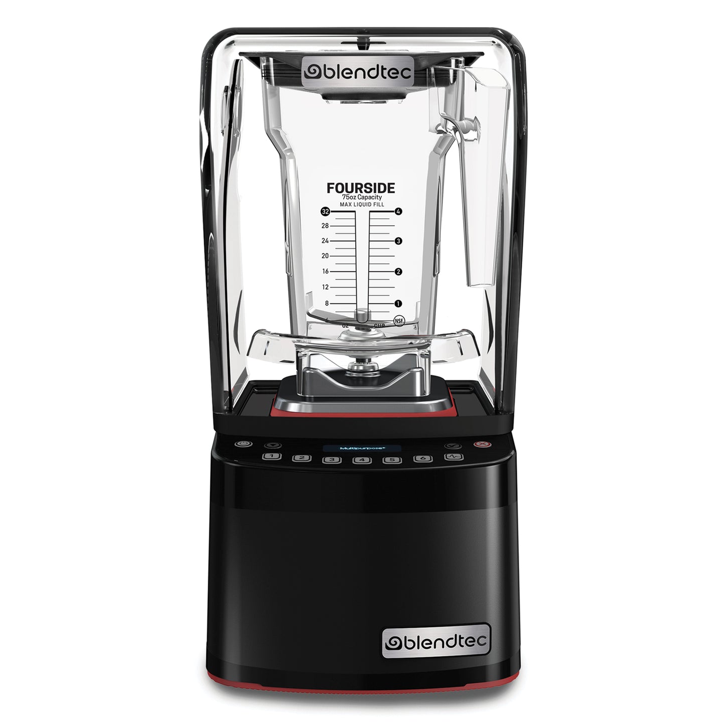 Blendtec Stealth X 885, Brushless, Commercial Blender, Sound Enclosure, FourSide Jar, Soft Lid, Black