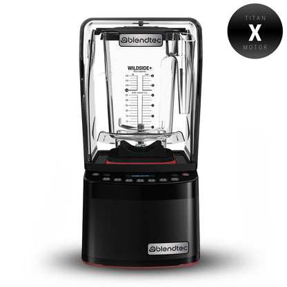 Blendtec Stealth X 885, Brushless, Commercial Blender, Sound Enclosure, WildSide+ Jar, Soft Lid, Black