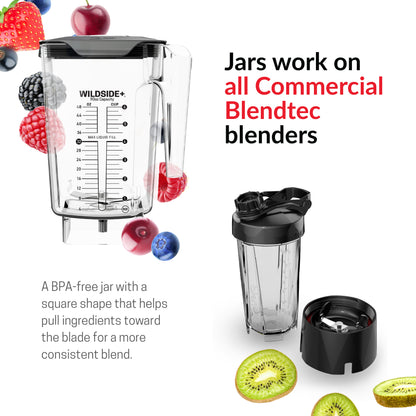 Blendtec Stealth X 885, Brushless, Commercial Blender, Sound Enclosure, WildSide+ Jar, Soft Lid, Black