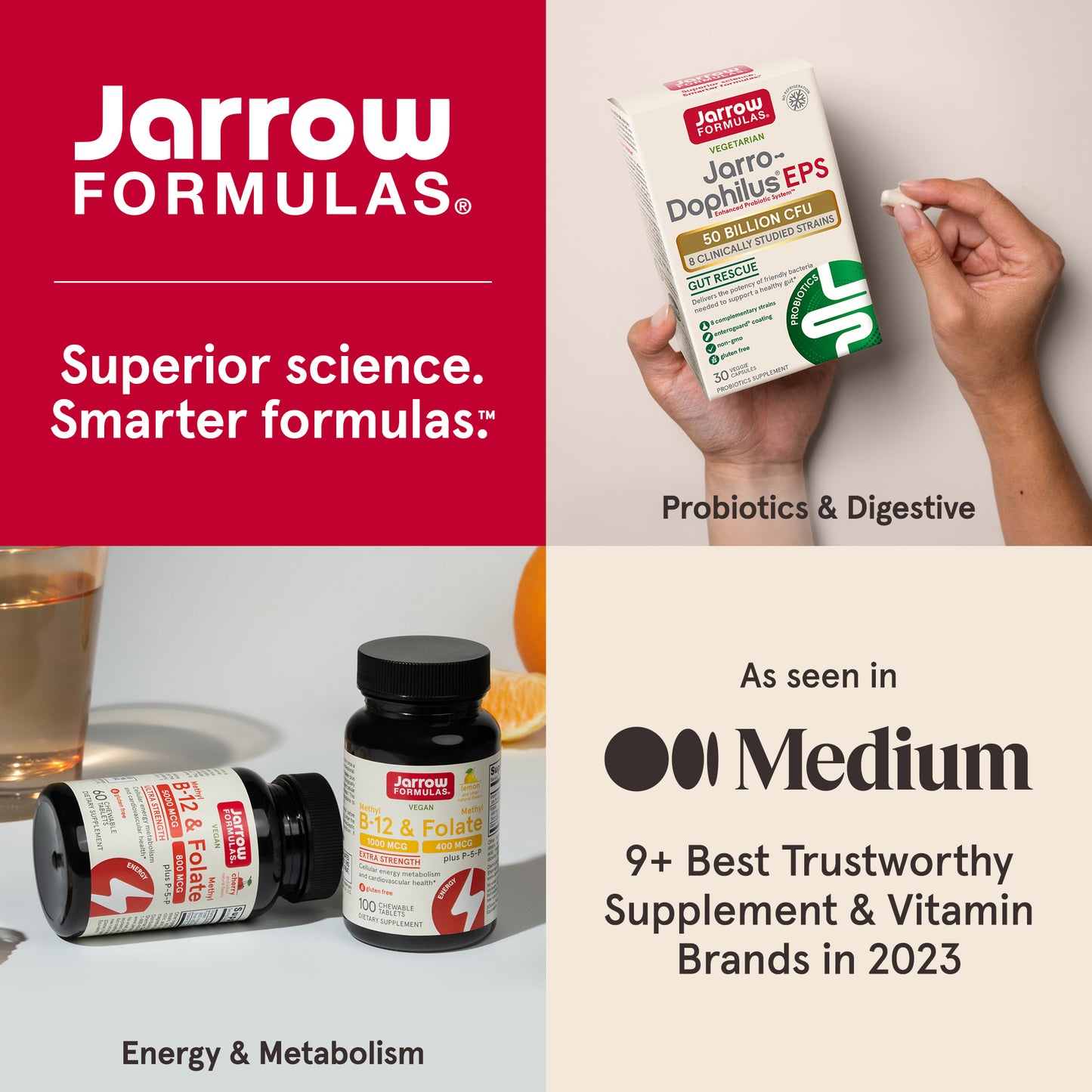 Jarrow Formulas SAMe 400 mg - 60 Tablets - Highest Concentration of Active S,S Form - Supports Joint Health, Liver Function, Brain Metabolism, & Antioxidant Defense - 60 Servings