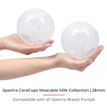 Spectra Baby CaraCups Wearable Milk Collection - 28mm - Compatible with All Spectra Breast Pumps, MM012238