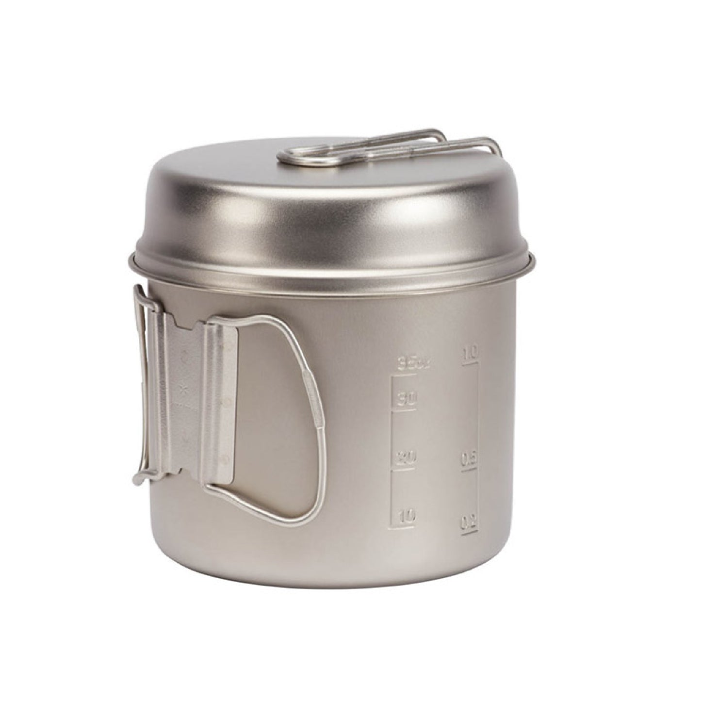Snow Peak - Trek 1400 SCS-009T - Japanese Cookware Set Pot and Skillet, Ultralight and Compact for Backpacking and Camping, Made in Japan, Lifetime Product Guarantee, Titanium
