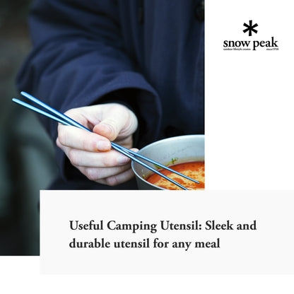 Snow Peak Anodized Titanium Chopsticks - Sleek and Durable Utensils - 7.9 x 0.2 in