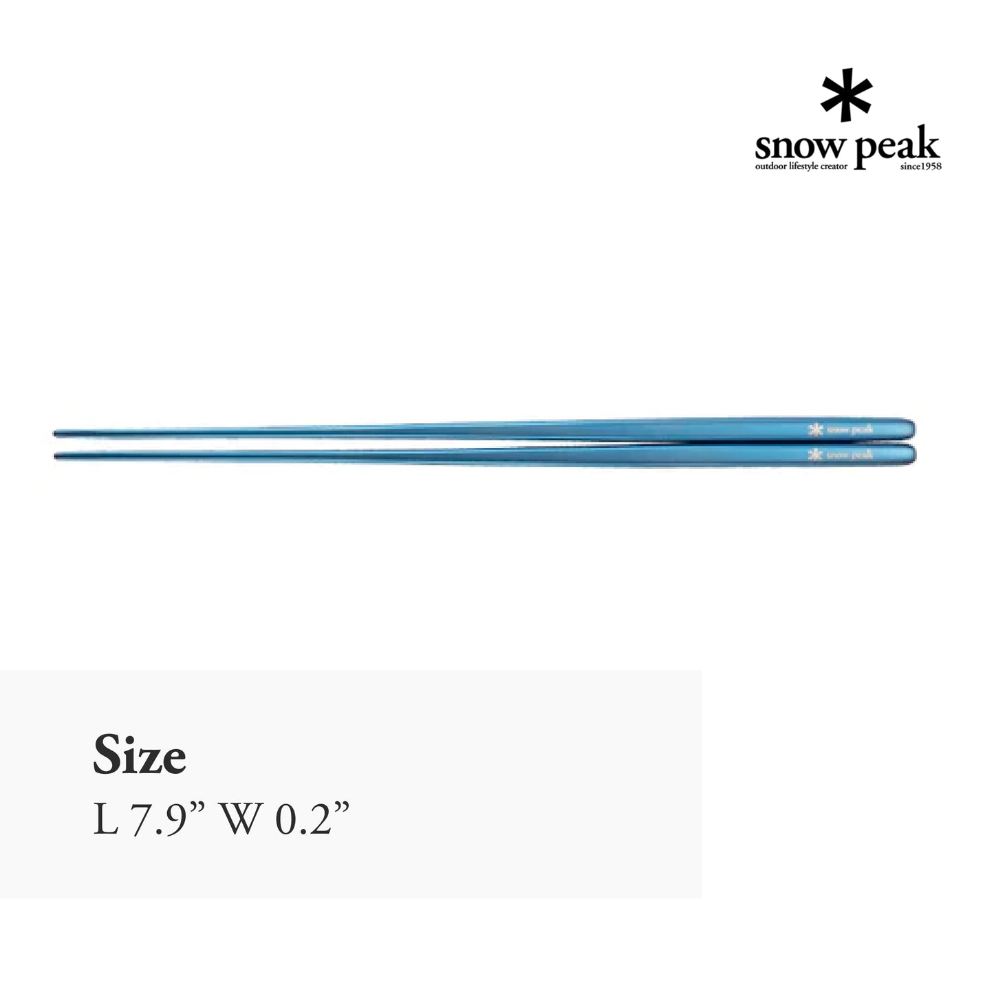 Snow Peak Anodized Titanium Chopsticks - Sleek and Durable Utensils - 7.9 x 0.2 in
