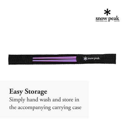 Snow Peak Anodized Titanium Chopsticks - Sleek and Durable Utensils - 7.9 x 0.2 in