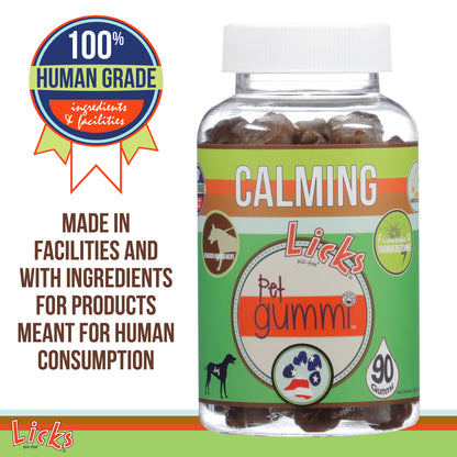 Licks - Calming Treats for Dogs - Dog Anxiety Relief - Dog Calming Aid - Gummies - 90 Use