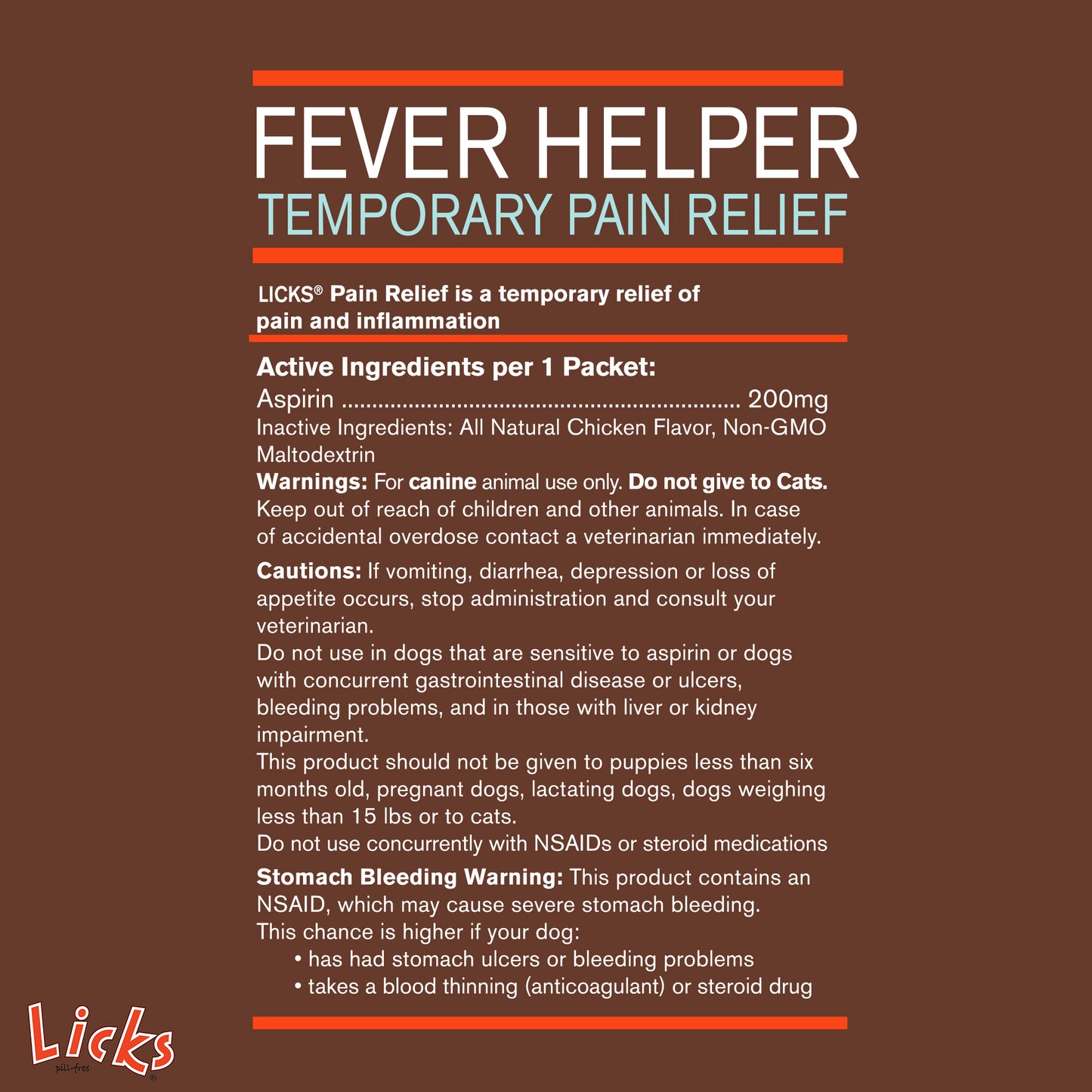Licks Pill-Free Dog Pain Relief - Inflammation Supplement - Pain Relief Supplement for Dogs - Dog Health Supplies - Gel Packets - 30 Use