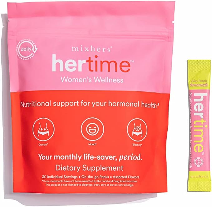 MIXHERS Hertime | Hormone Balance for Women | PMS Relief | 30 Drink Pa ...