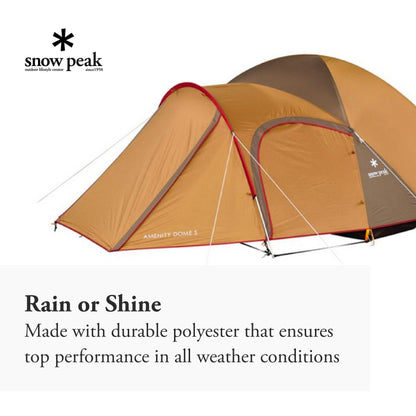 Snow Peak Amenity Dome Tent - Lightweight, Foldable 2-Person Tent - Polyester - 10.8 lbs