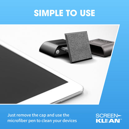 Carbon Klean ScreenKlean Tablet Screen Cleaner - Efficient and Durable Carbon Microfiber Technology Electroplated Silver