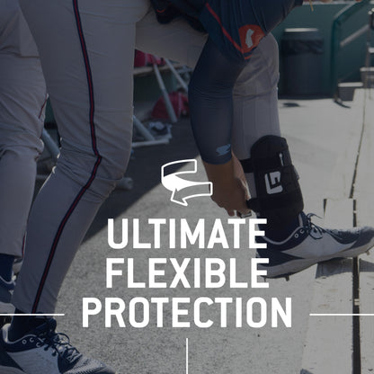 G-Form Elite Speed Baseball Leg Guard - Batter's Leg Guard with Adjustable Straps - Black, Adult (One Size Fits All)
