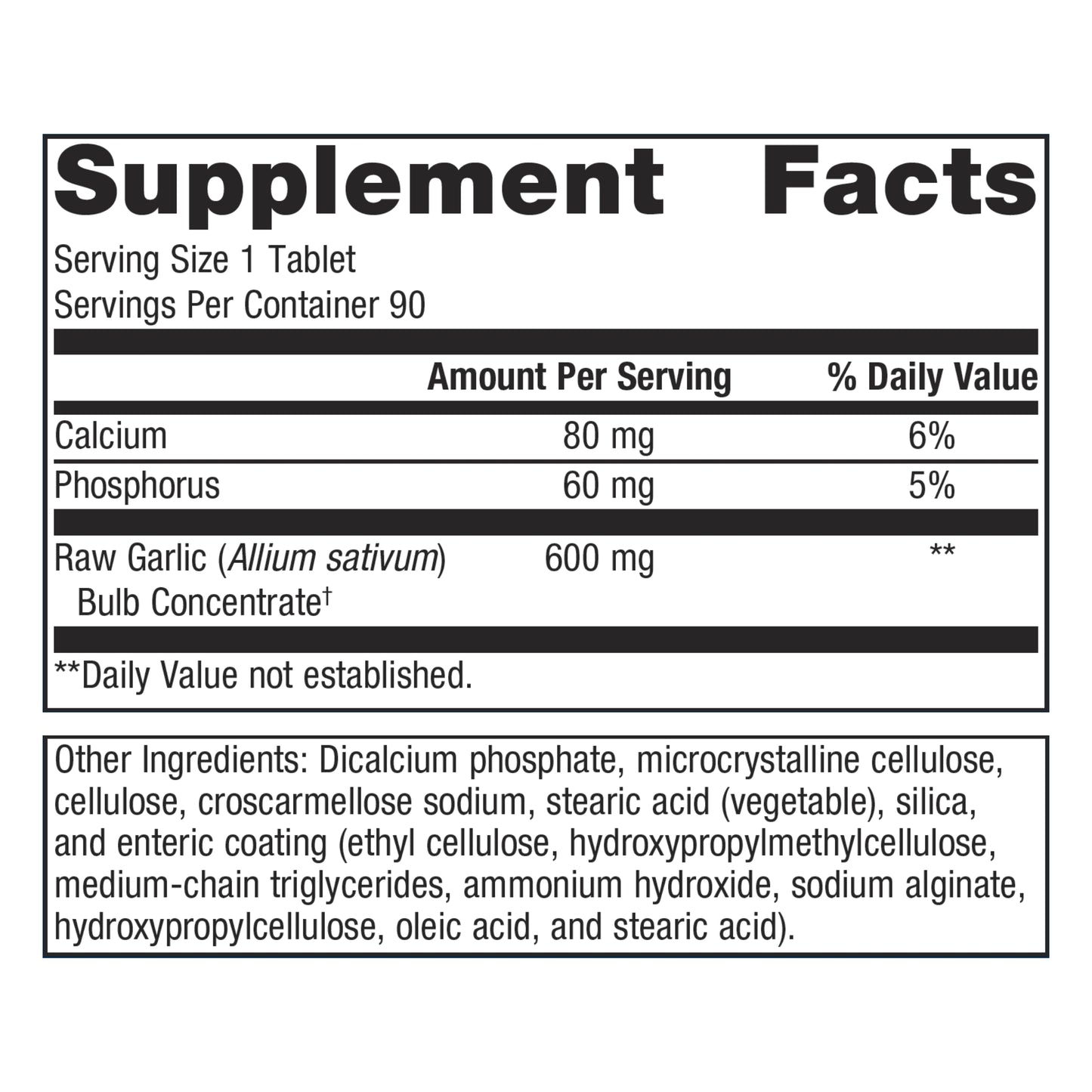Metagenics SuperGarlic 6000, Concentrated Garlic Supplement, 6000 mcg Allicin Per Tablet to Help Support Healthy Triglycerides - 90 Count