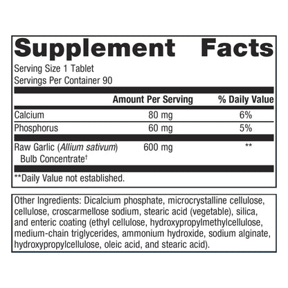 Metagenics SuperGarlic 6000, Concentrated Garlic Supplement, 6000 mcg Allicin Per Tablet to Help Support Healthy Triglycerides - 90 Count