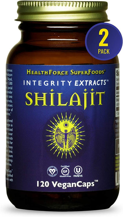 HealthForce SuperFoods Shilajit - 120 VeganCaps - Pack of 2