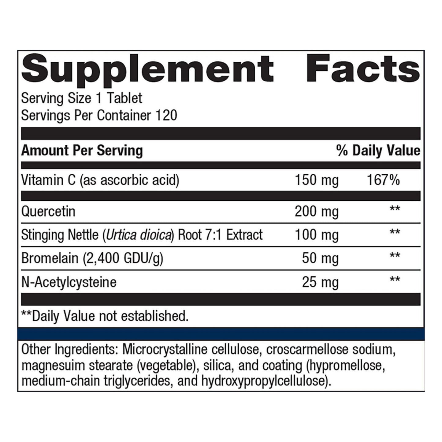 Metagenics Sinuplex Supplement with Vitamin C, Quercetin and Bromelain to Help Support Healthy Respiratory Function - 120 Tablets