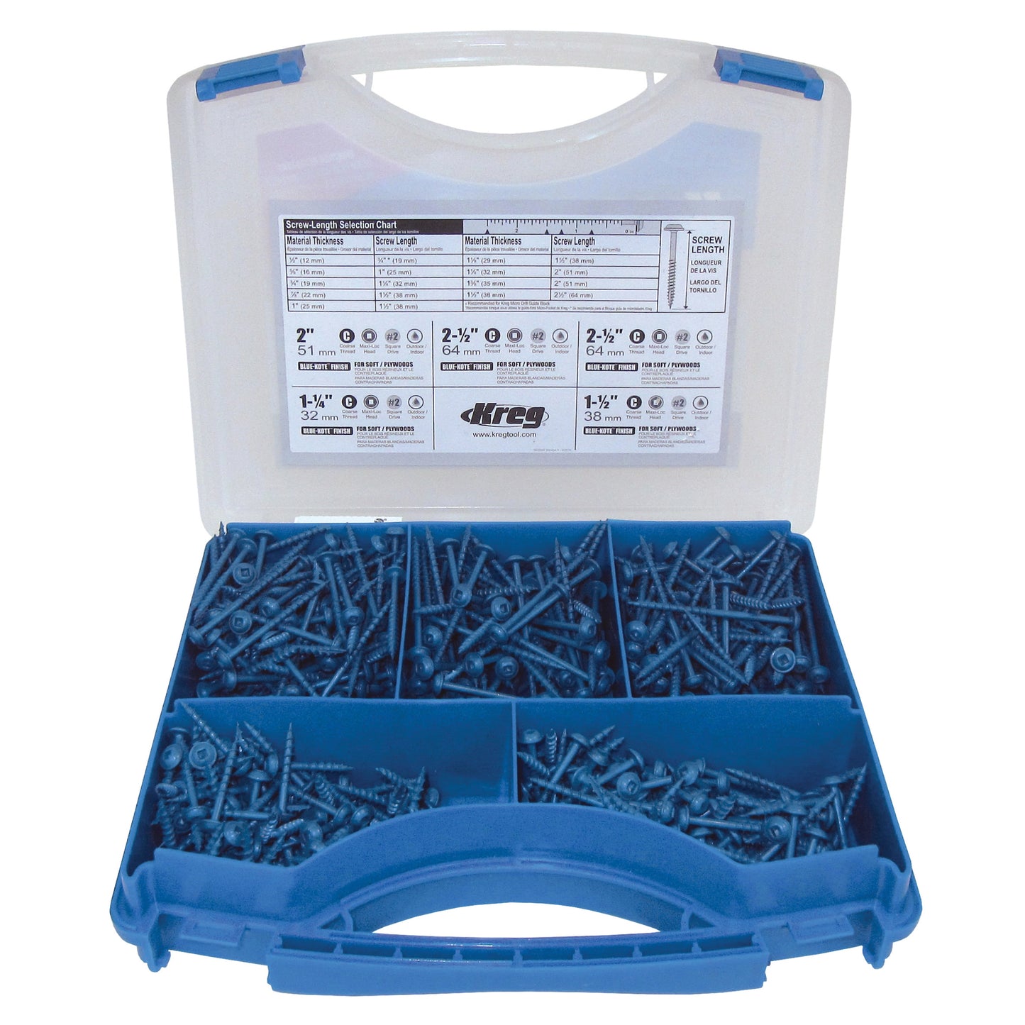 KREG SK03B Blue-Kote Pocket-Hole Screw Kit